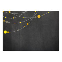 Angela Stylish Strands chalkboard yellow placecard Business Card