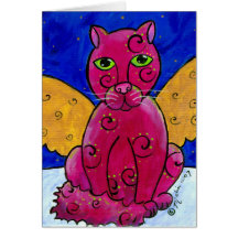AngelCatPink Kort