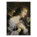 Ängeln av annunciationen, c.1650 hälsningskort