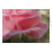 Änglalik mosaisk rosa ros 3 kort