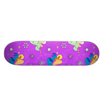 Änglar i Violet - snöflingor & trumpeter Skate Boards