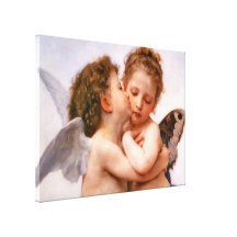 Änglar kysser först, Bouguereau Canvasdukar Med Gallerikvalitet