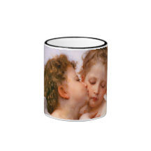 Änglar kysser först, Bouguereau Kaffe Kopp
