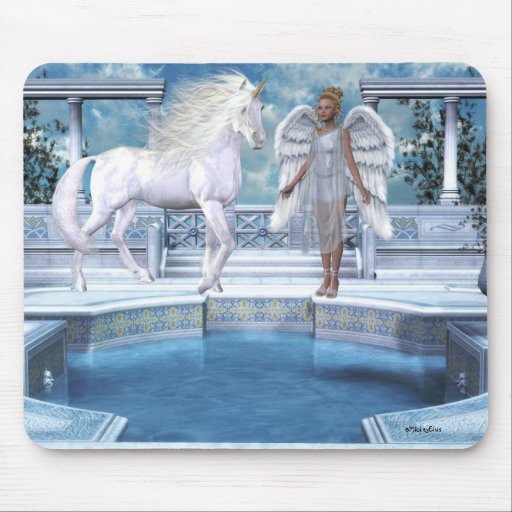 ÄnglarFae Unicorns Mousepad Mus Mattor