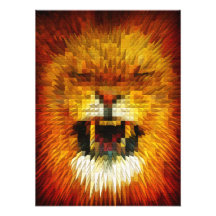 Angry Lion Photographic Print