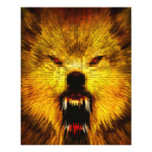 Angry Wolf Photo Art