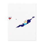 Anguilla flag map postcards