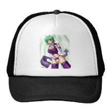 Anime täcker upp flicka keps