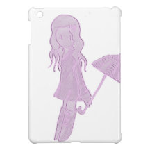 Animeflicka med paraplyet