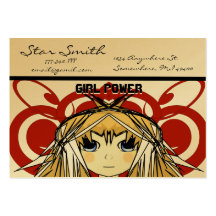 Animeflickan driver visitkort
