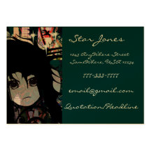 Animeflickor - visit kort