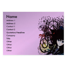 Animeflickor - visitkort mallar