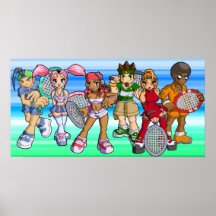 Animetennistecken Affischer