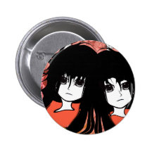 Animetwillingar Knappar Med Nål