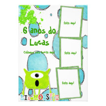 Aniversário Monstro Convites