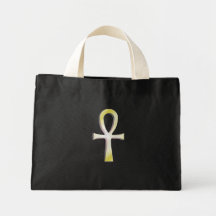 Ankh guld hänger lös tote bags