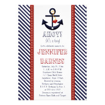 Ankra nautiska baby showerinbjudningar