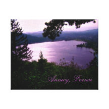 Annecy sjö, frankrike canvastryck