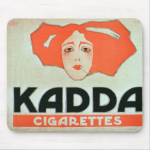 Annonsering för "Kadda cigaretter (färglitho Mus Mattor
