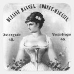 Annonsering för vintagesvenskkorsett klistermärken