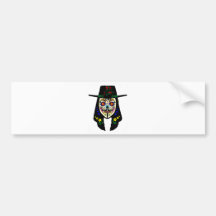 ANONYM day of the dead 6 maskerar genast sockerska Bildekaler