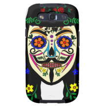 ANONYM day of the dead 6 maskerar genast sockerska Galaxy S3 Cover