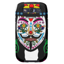ANONYM day of the dead 7 maskerar genast sockerska Galaxy S3 Cases