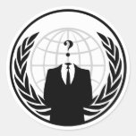 Anonym internationell klistermärke
