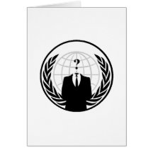Anonym internationell logotyp hälsnings kort