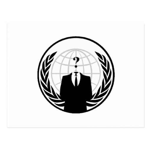 Anonym internationell logotyp vykort