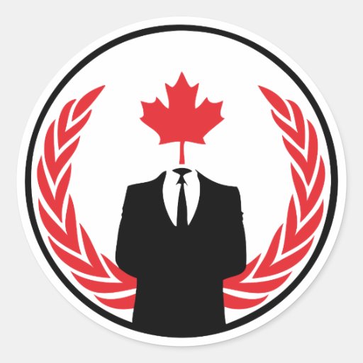 Anonym Kanada klistermärke