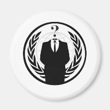 Anonym logotyp (klassikerstil) magnet för kylskåp