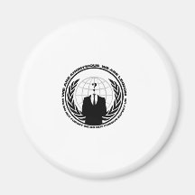 Anonym logotyp w/motto magneter för kylskåp
