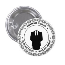 Anonymt emblem knapp