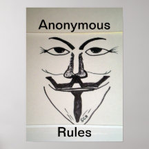 Anonymt härskar affisch