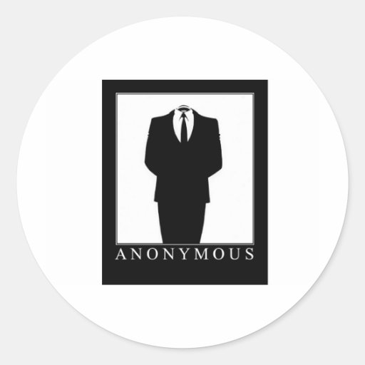 anonymt runda klistermärken