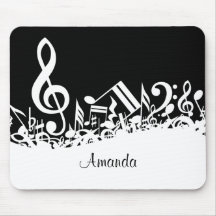 Anpassade blandad ihop musik noter Mousepad Mus Mattor