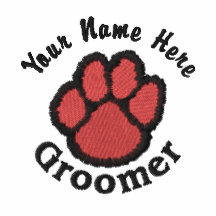 Anpassade broderade hundGroomerutslagsplatser, sve