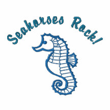 Anpassade broderade Seahorseutslagsplatser