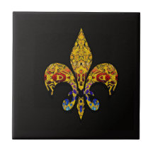 anpassade Fleur-de-Lis Kakel