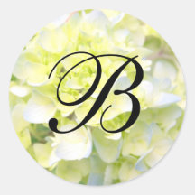 AnpassadebröllopMonogram Rund Klistermärke