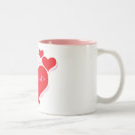 Anpassadehjärtadesign, <Your Text> Kaffe Mugg