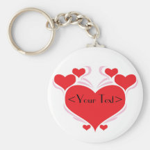 Anpassadehjärtadesign, <Your Text> Nyckel Ringar