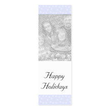 Anpassadejul/Hanukkah fotobokmärke Visitkort Mallar