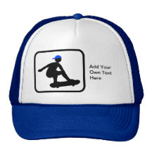 Anpassadeskater på Skateboardlogotyp Keps