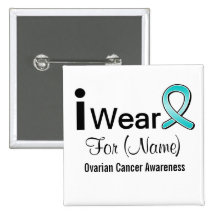 Anpassadet ha på sig jag ett Ovarian cancerband Knapp Med Nål