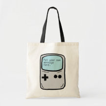 Anpassadet som spelar handheld återvinningsbart, h tote bag