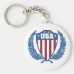 AnpassadeUSA Emblem Keychains Nyckel Ring