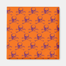 Anpassadevintageskalle & Crossbones Magneter