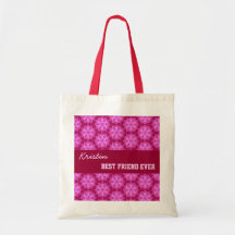 Anpassningsbar känd V051 för rosamönsterbästa vän  Tote Bag